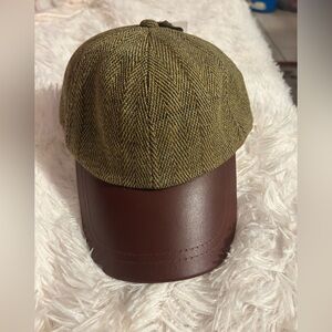 Walker and Hawkes - Wax Brunswick Baseball Cap w/Leather Peak - One-Size